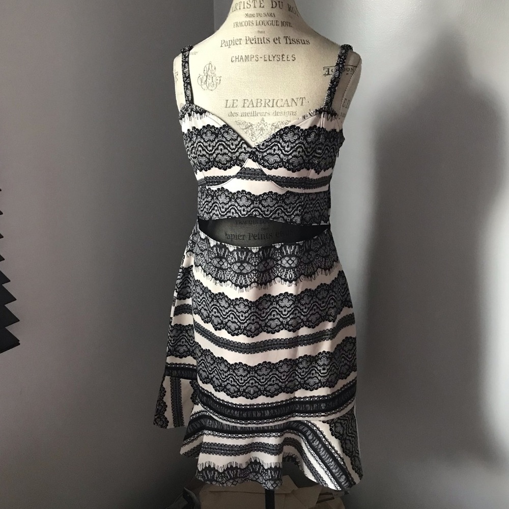 Fire Los Angles Lace Print Dress